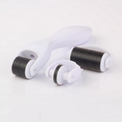 Cost effective top quality titanium 3 in 1 dermaroller 1200/600/180 needles derma roller change head